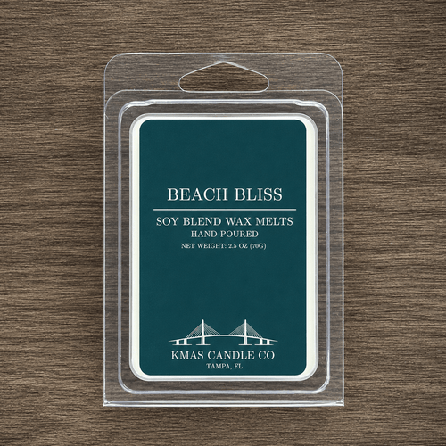 Beach Bliss | Wax Melts - KMAS Candle Co-Wax Melt-KMAS Candle Co-Wax_Melt_-_Beach_Bliss_-_Front_-_Sea-Salt-Orchid