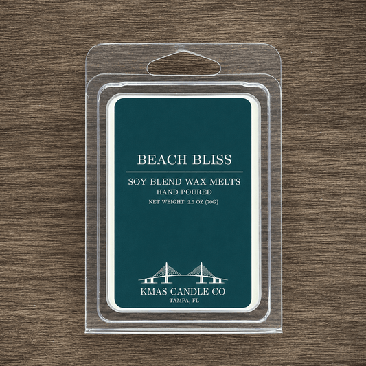 Beach Bliss | Wax Melts - KMAS Candle Co-Wax Melt-KMAS Candle Co-Wax_Melt_-_Beach_Bliss_-_Front_-_Sea-Salt-Orchid