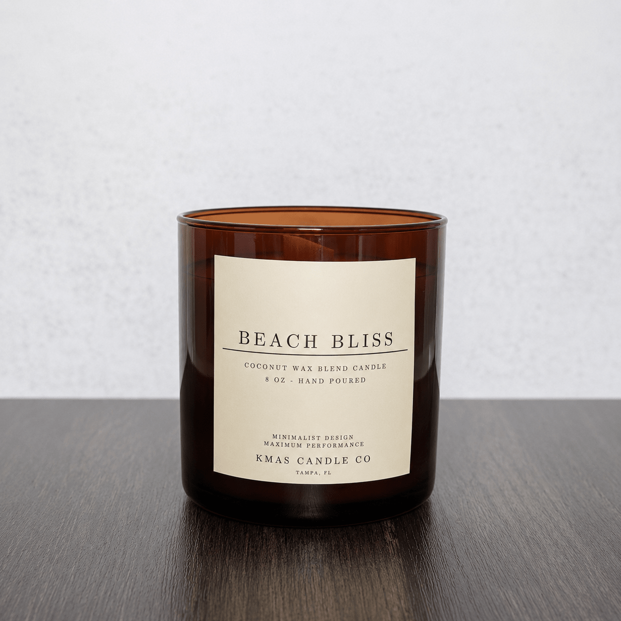 Beach Bliss | Wooden Wick Candle - KMAS Candle Co-Candles-KMAS Candle Co-Beach Bliss | Wooden Wick Candle