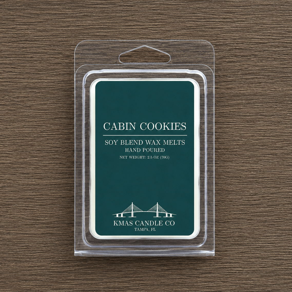 Cabin Cookies | Wax Melts - KMAS Candle Co-Wax Melt-KMAS Candle Co-Wax_Melt_-_Cabin_Cookies-_Front_-_Sandalwood-Vanilla