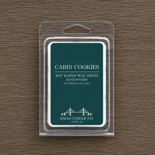 Cabin Cookies | Wax Melts - KMAS Candle Co-Wax Melt-KMAS Candle Co-Wax_Melt_-_Cabin_Cookies-_Front_-_Sandalwood-Vanilla