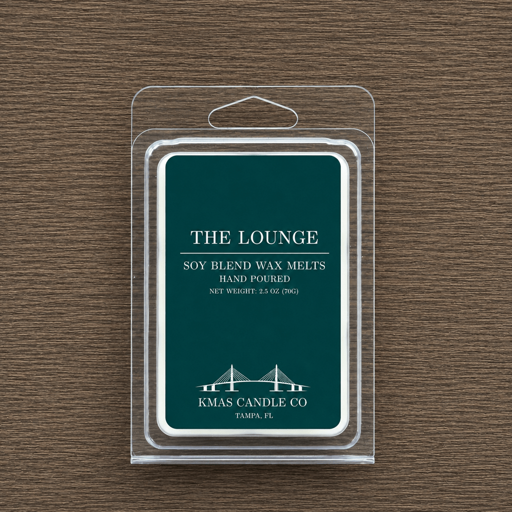 The Lounge | Wax Melts - KMAS Candle Co-Wax Melt-KMAS Candle Co-Wax_Melt_-_The_Lounge-_Front_-_Mahogany_Teakwood