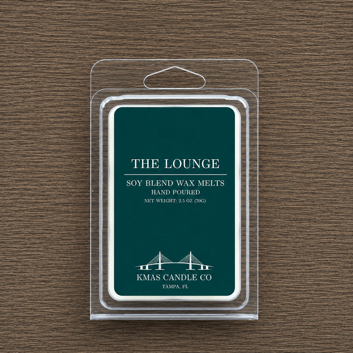 The Lounge | Wax Melts - KMAS Candle Co-Wax Melt-KMAS Candle Co-Wax_Melt_-_The_Lounge-_Front_-_Mahogany_Teakwood
